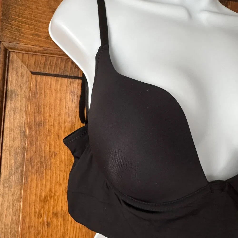 #2 Black Convertible Padded Bra w/Adjustable Spaghetti Straps X-Large